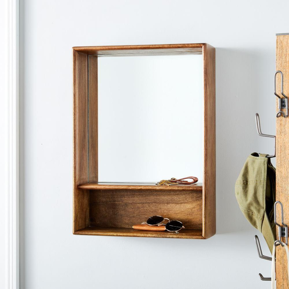 Decorative Mirror with Open Shelf