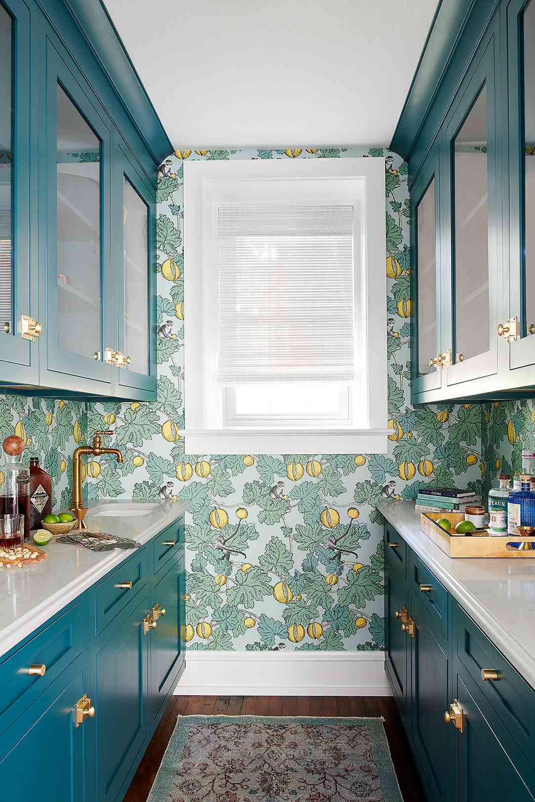 Harmonious Style Wallpaper and Cabinet