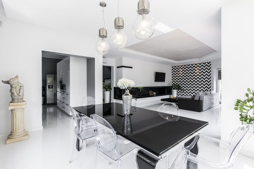 Luxury Style White Dining Room