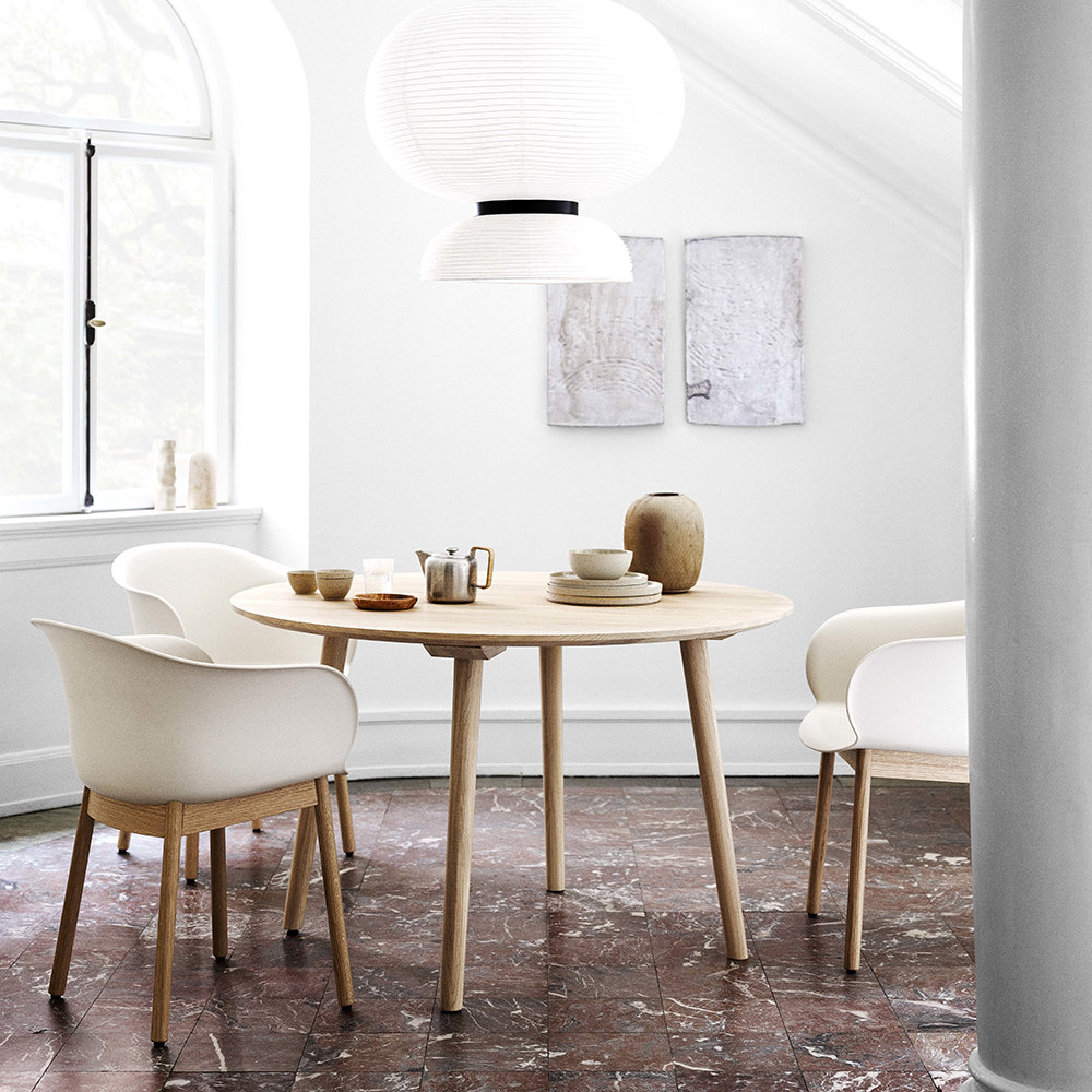Minimalist Style White Dining Room
