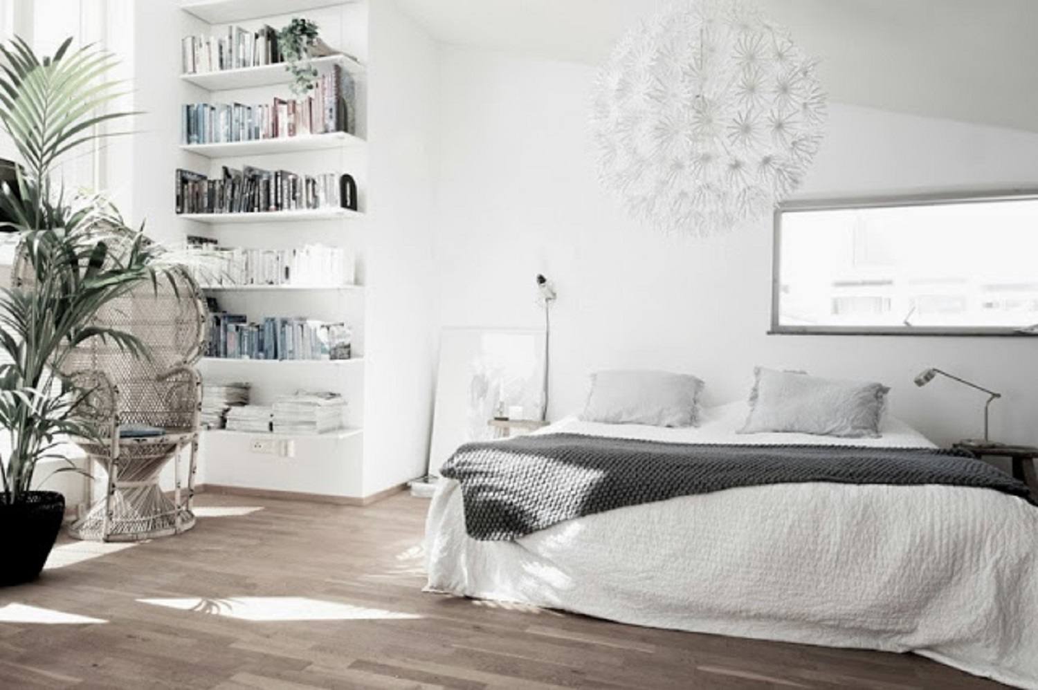 Scandinavian Style White Bedroom