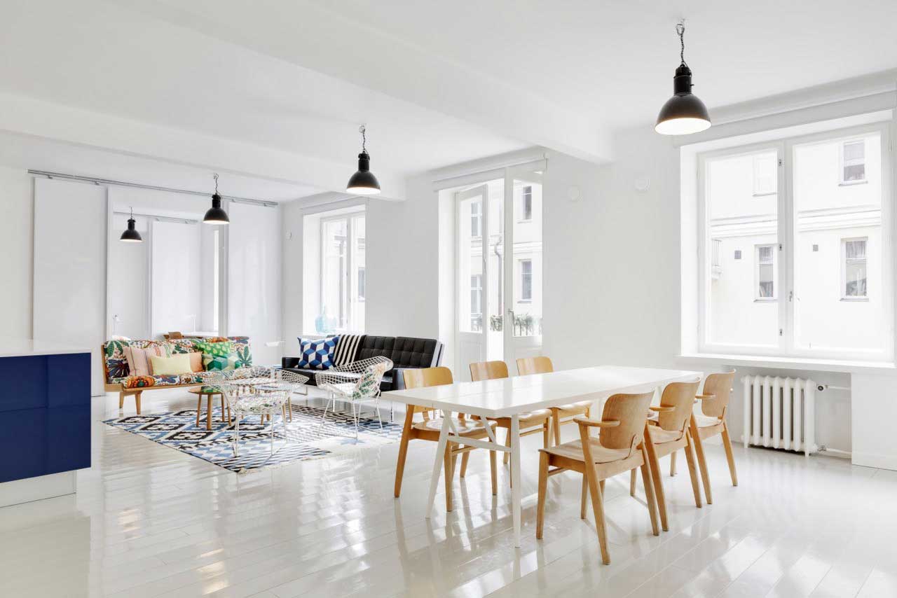 Scandinavian Style White Dining Room