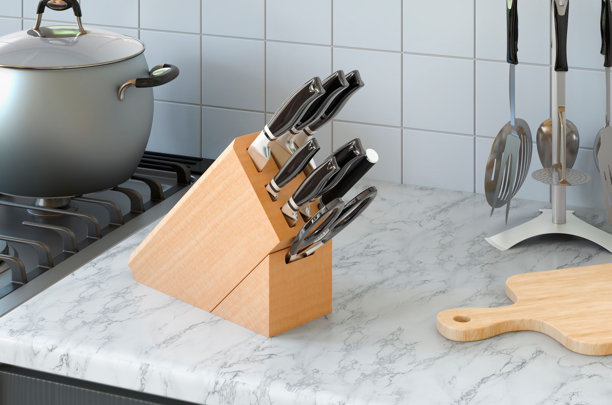 Unique Knife Storage in the Kitchen