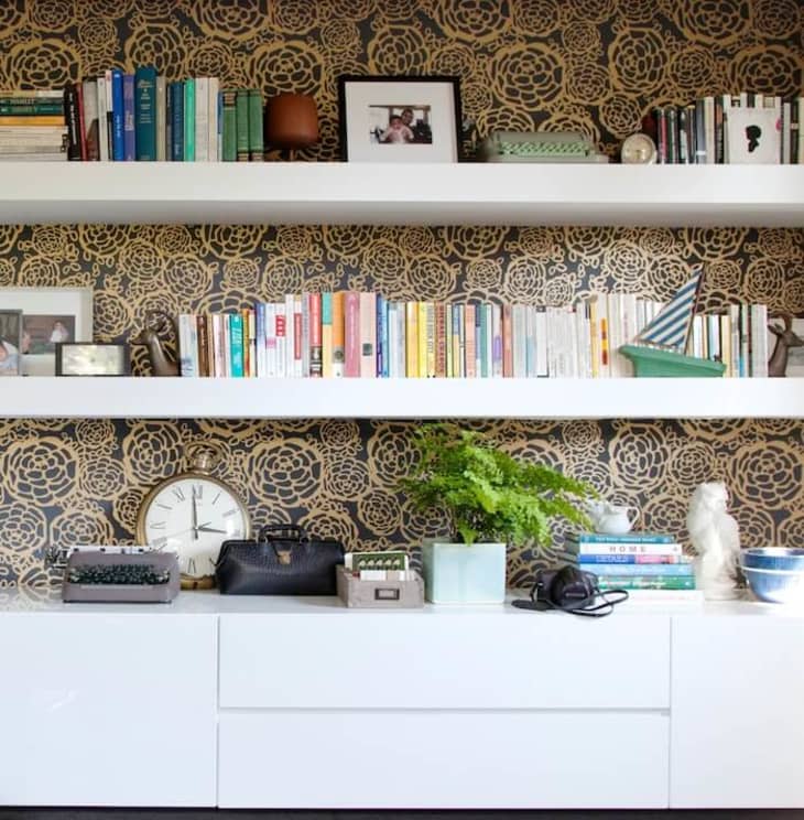 Wall Shelf with Wallpaper