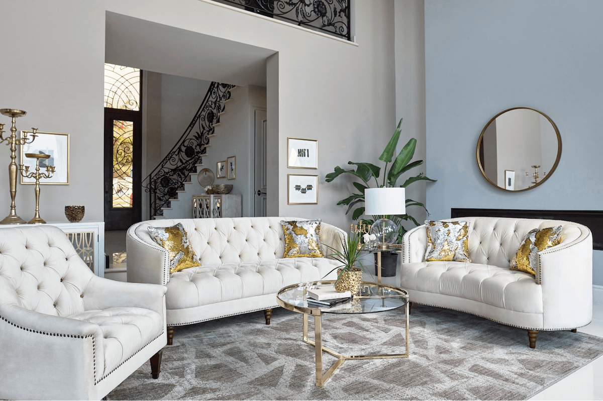 Add Gold Accents in the Living Room