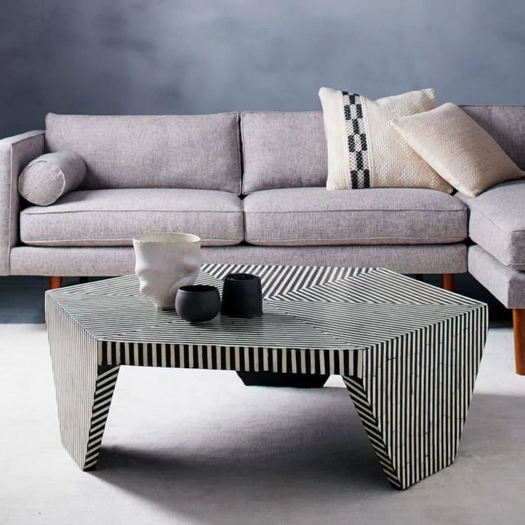 Aesthetic Striped Coffee Table