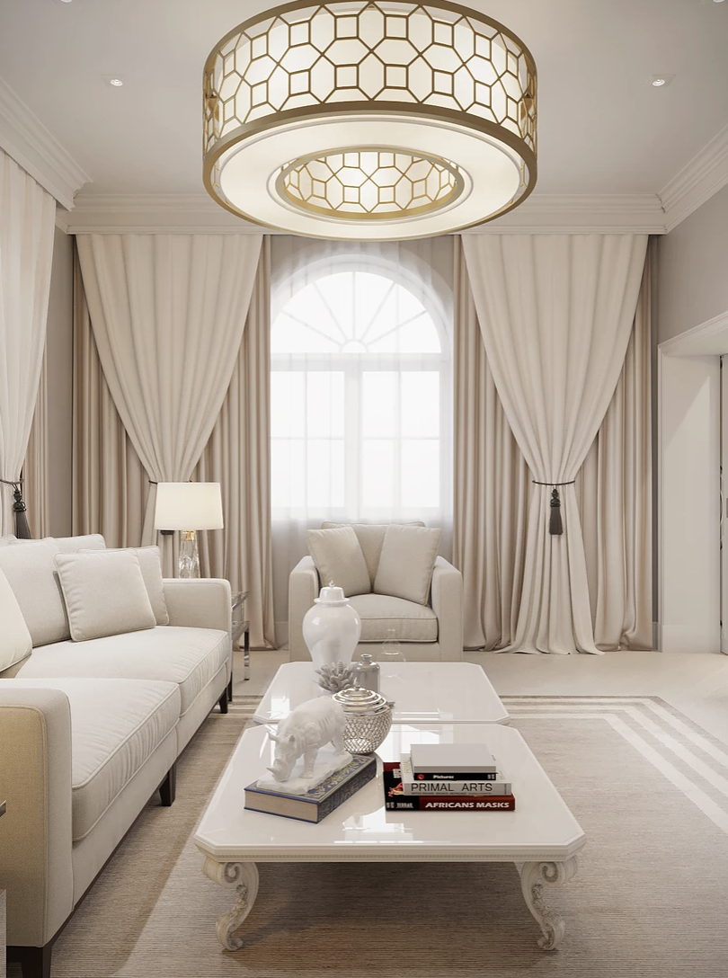 Luxury Living Room Curtain Style
