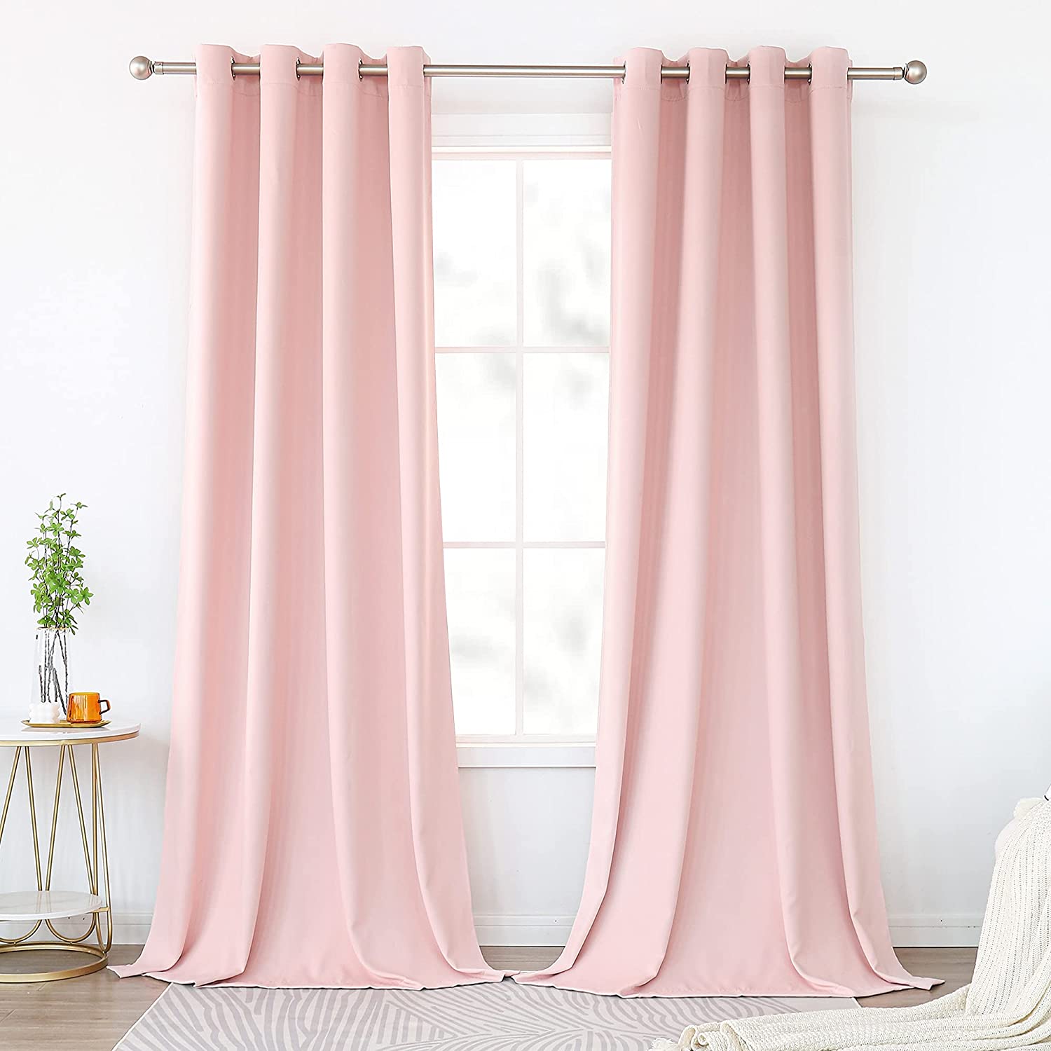 Pink Living Room Curtains