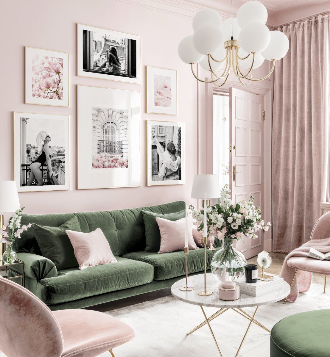 Pink and Monochrome Style
