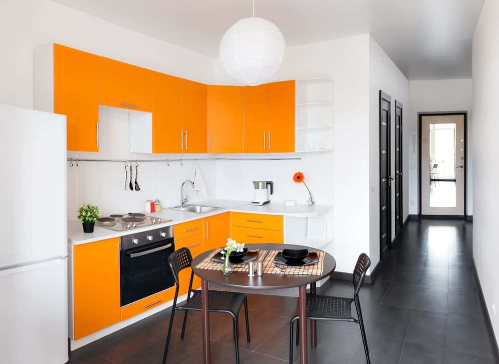 Simple Kitchen in Delightful Orange