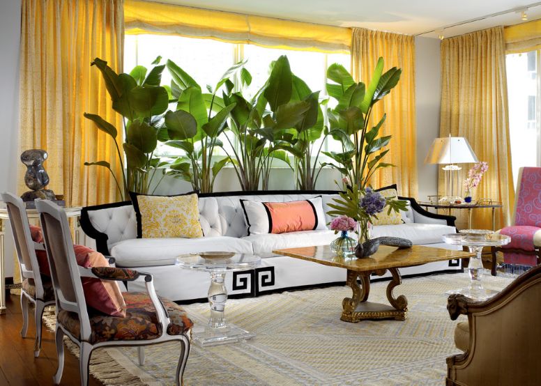 Yellow Living Room Curtains