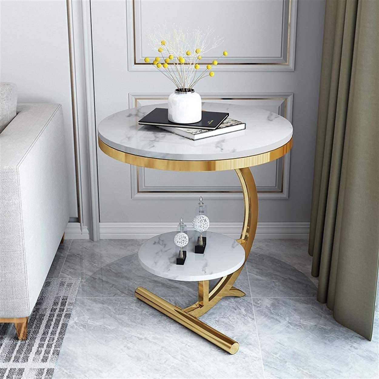 Coffee Table with Gold Accent