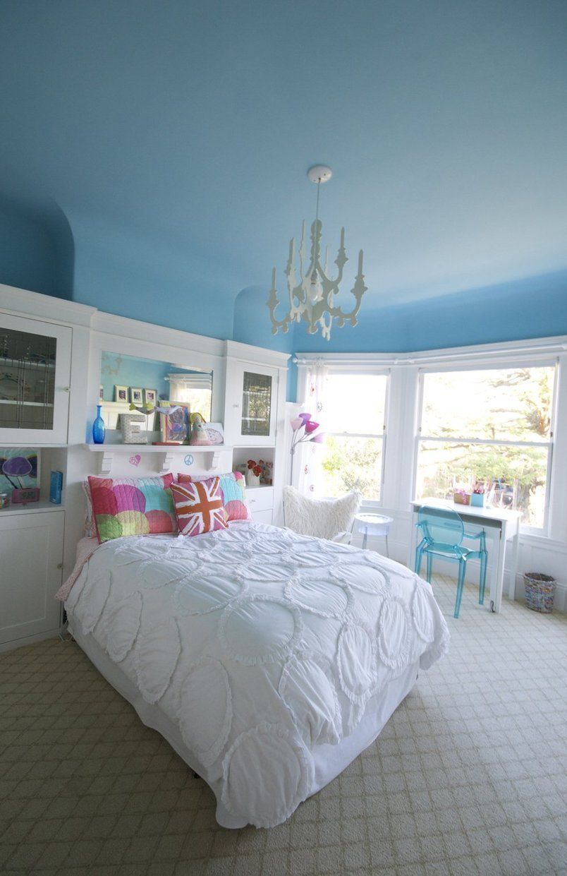 Blue Ceiling in the Bedroom