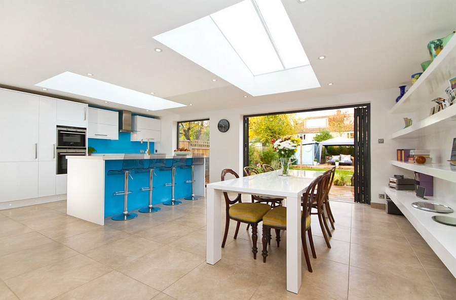 Skylight Roof for Bright Kitchen Ambience