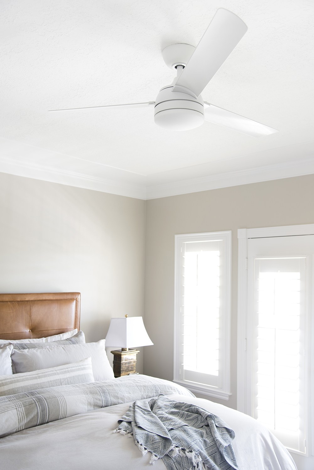 White Ceiling in the Bedroom