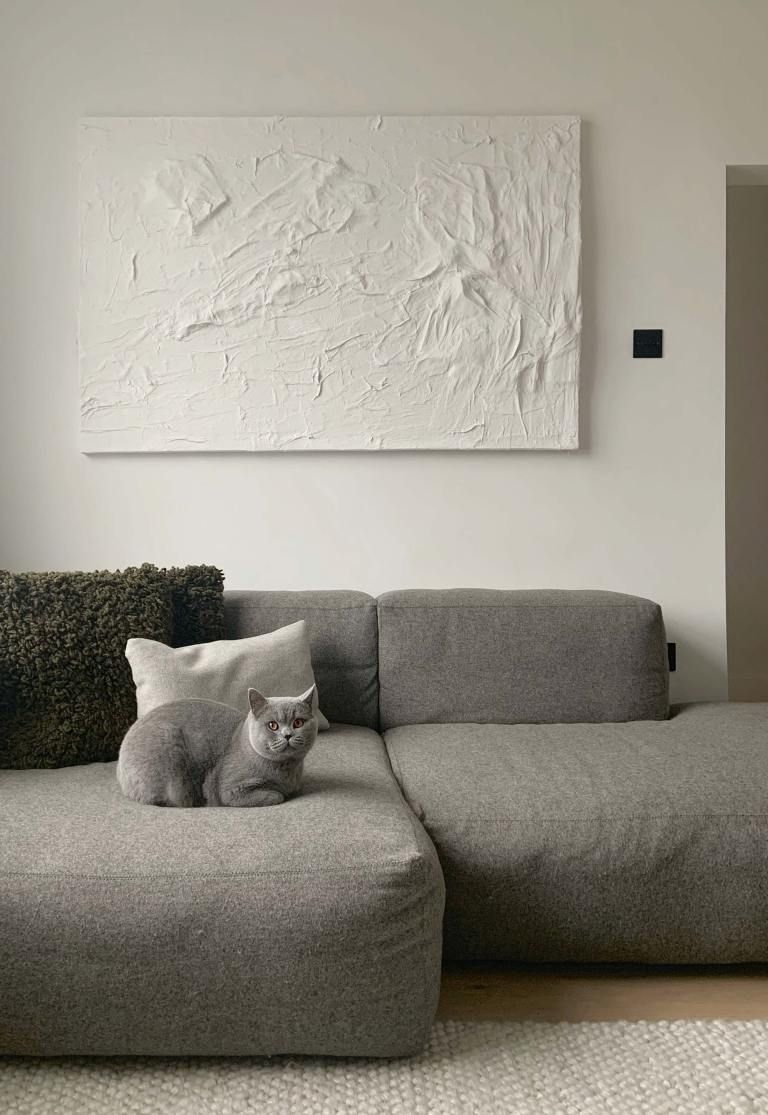 Luxurious Dark Grey Sofa for Minimalist Interior