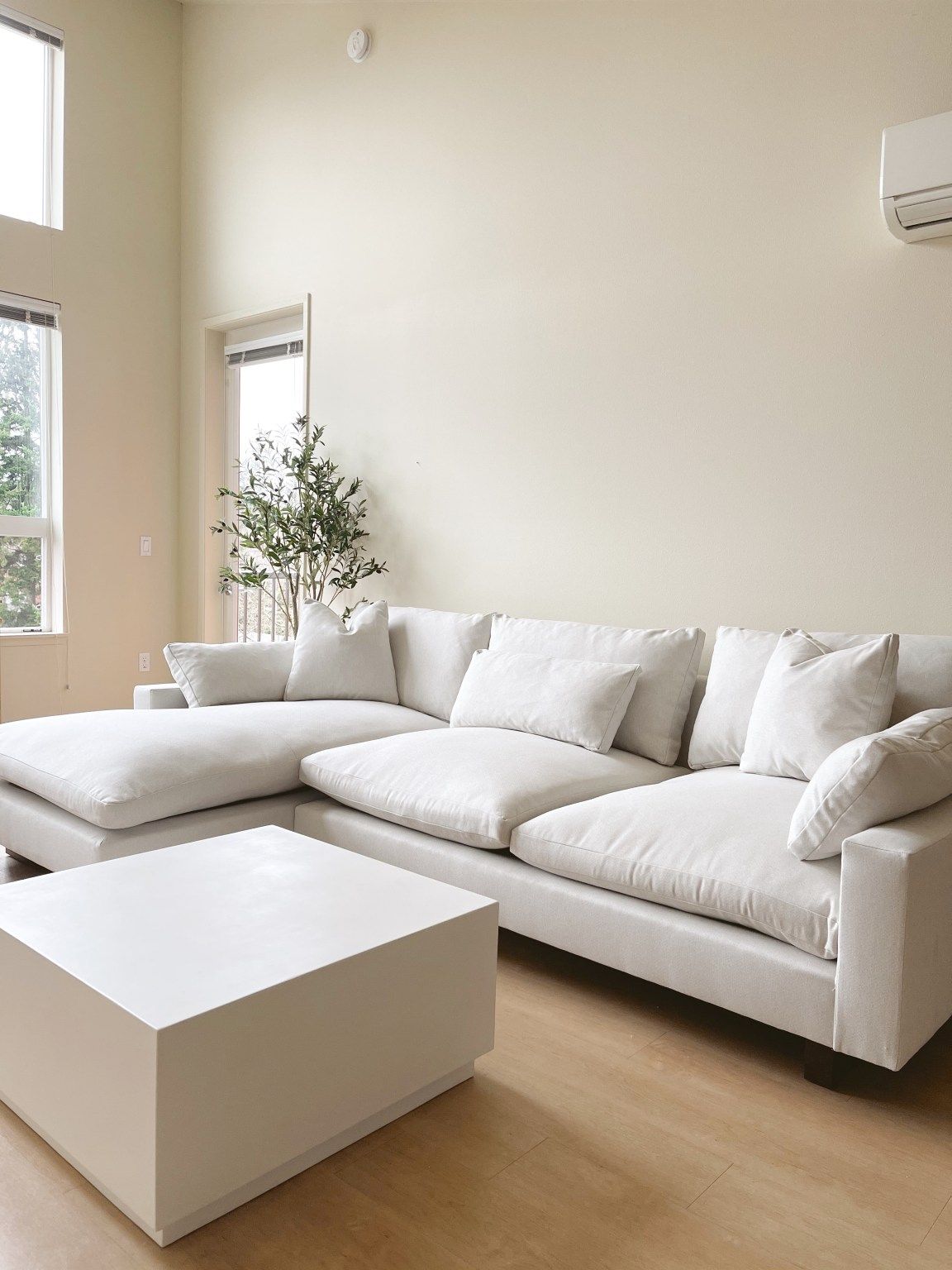 The Harmonic White Sofa for A Neat Minimalist Living Room