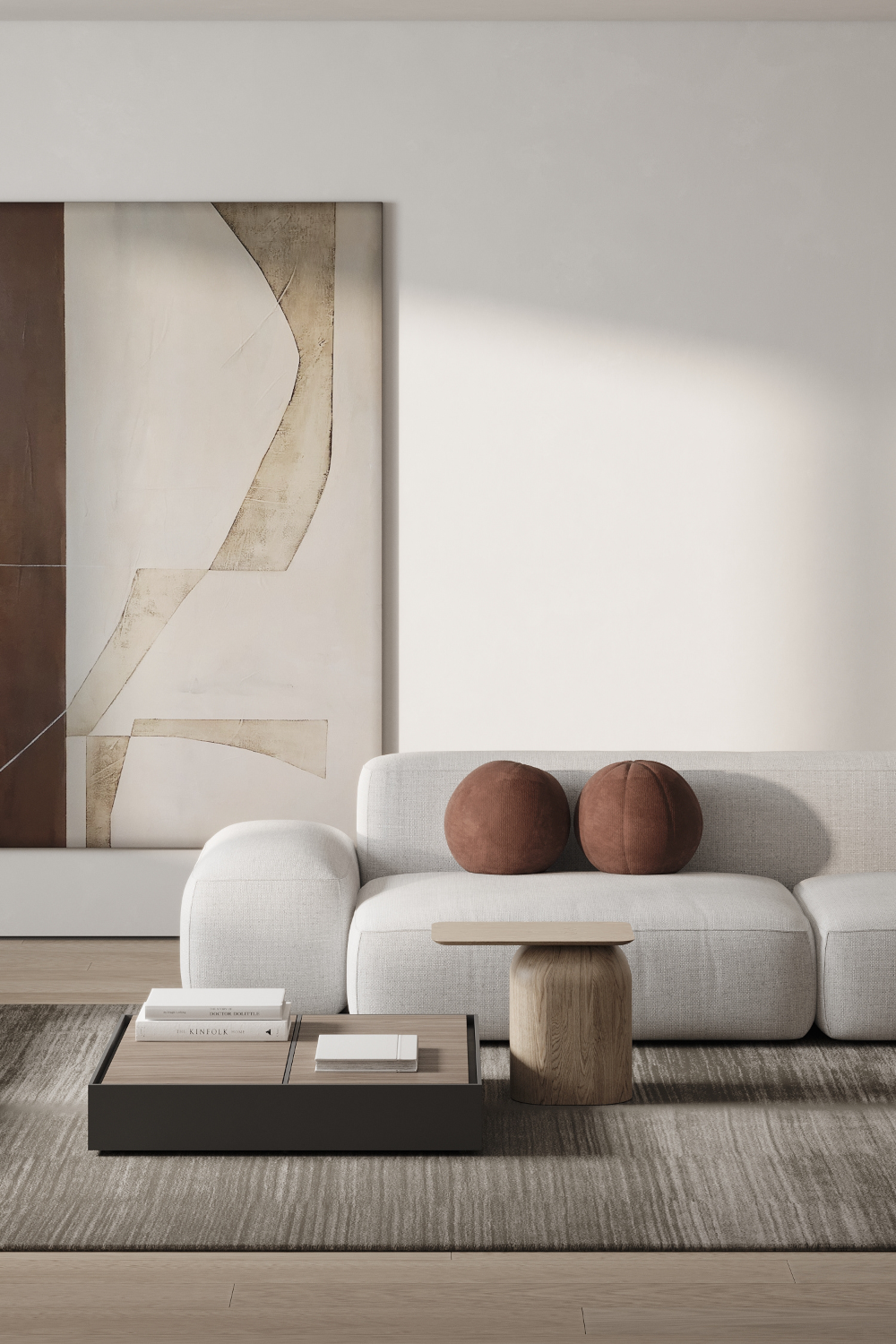 An Elegant White Sofa to Define The Minimalist Living Room