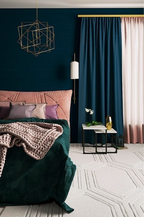 Heavenly Art Deco Bedroom with Geometrical Lines