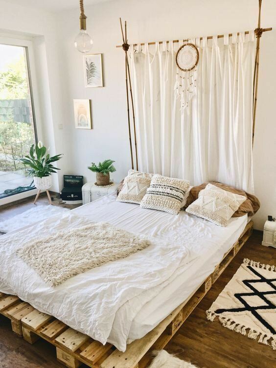 The Bohemian Bedroom in White Bedding Sets