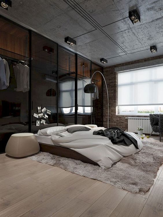 Industrial Bedroom with Luxurious Design