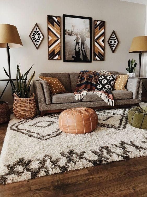 Creative Aesthetic Living Room Interior for Bohemian Living Room