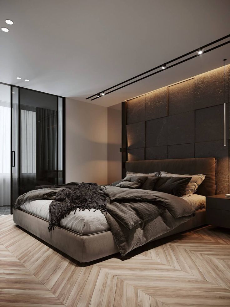 Modern Bedroom with Industrial Accents