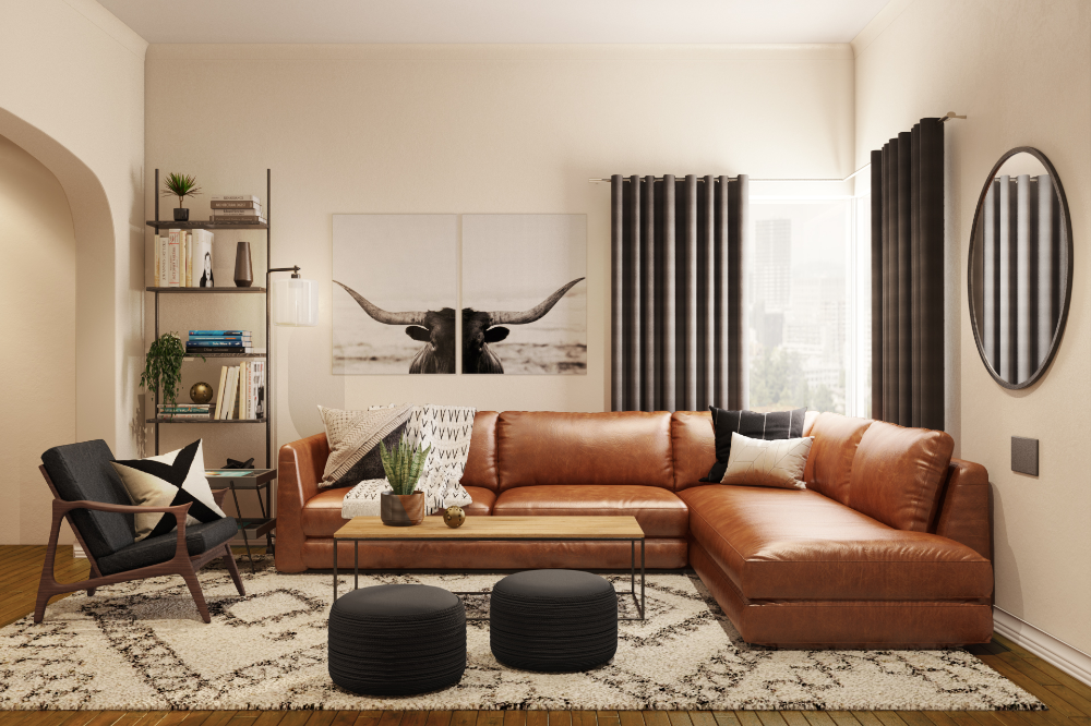 Combining The Mid Century and Industrial Accents in The Living Room