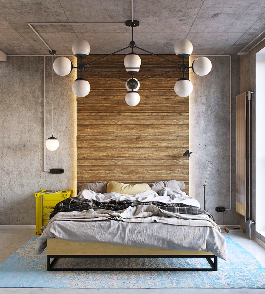 Industrial Bedroom with Great Natural Lightings