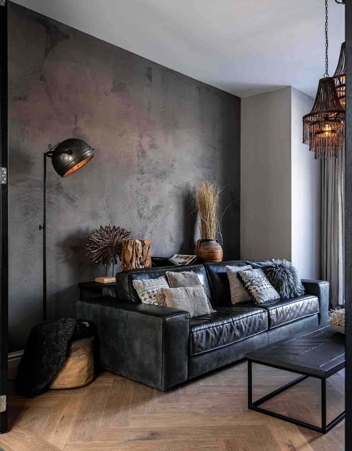 Concrete Wall Accent for An Industrial Design