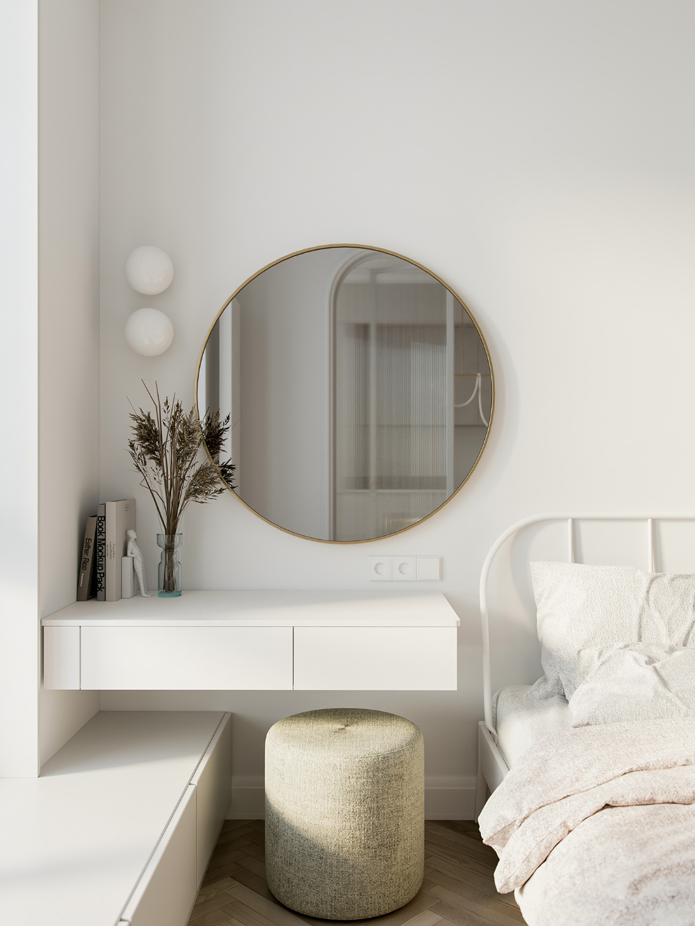 Round Mirror for Your Dressing Table