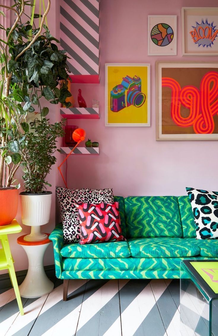 Funky Design with Contrasting Color and Patterns