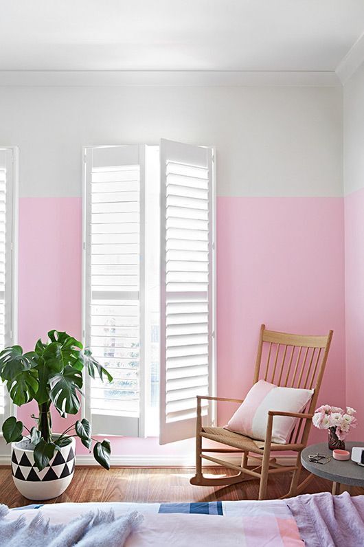 Pink and White Wall Paint