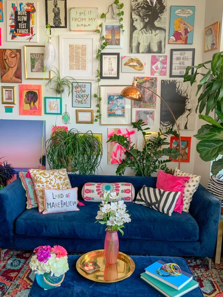 Funky Gallery Wall with Maximalist Decor