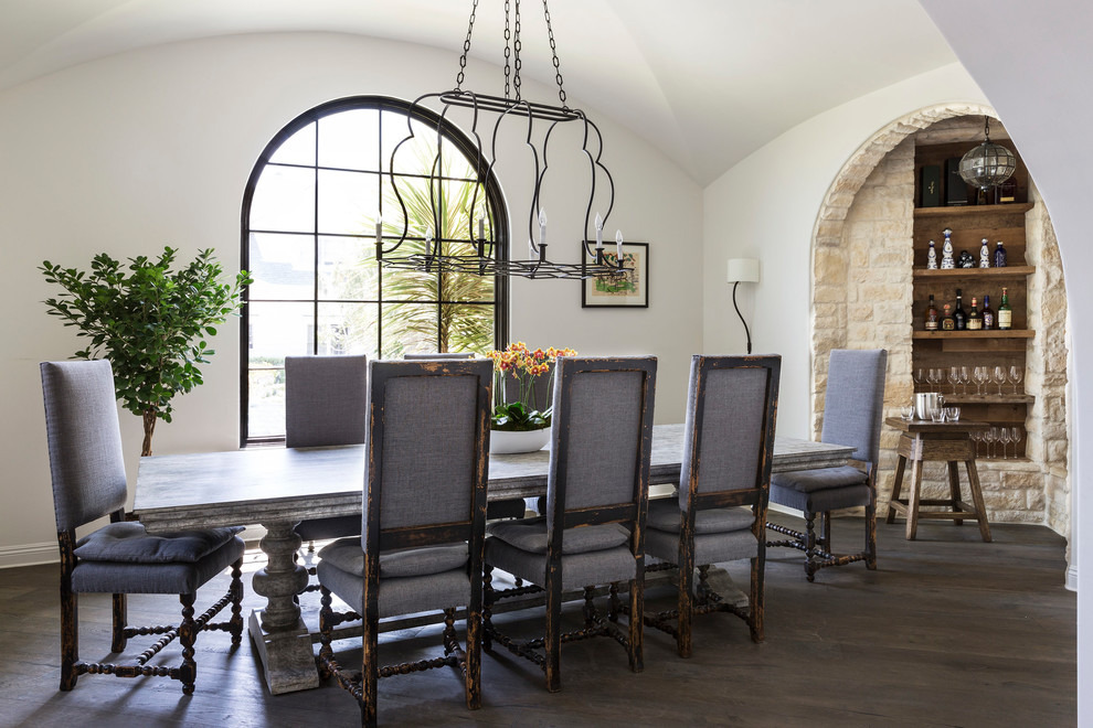 Half Stone Wall for Your Mediterranean Dining Room