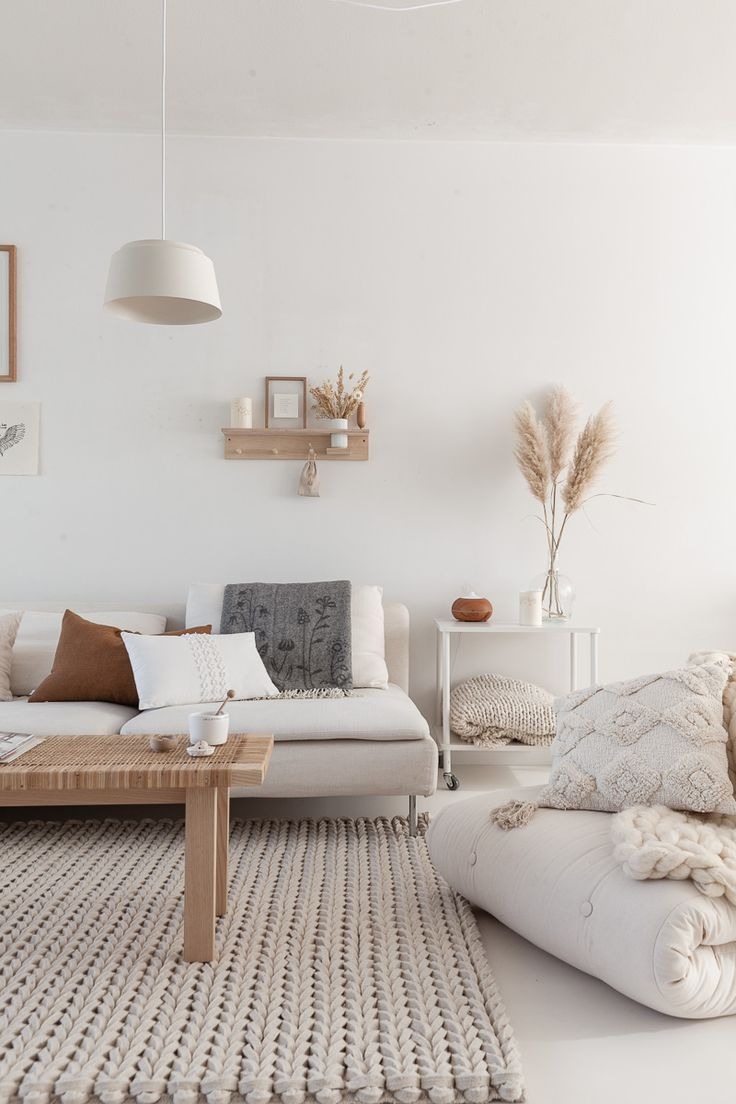 Scandi-Boho Style in a White Living Room