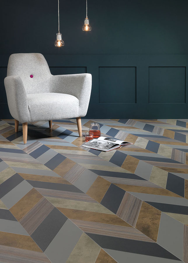 Vinyl Flooring with Colorful Patterns