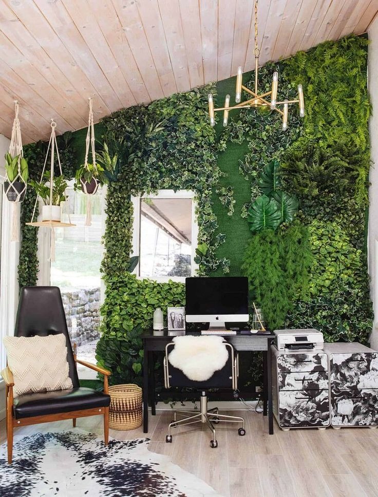 Biophilic Design on the Living Room Wall