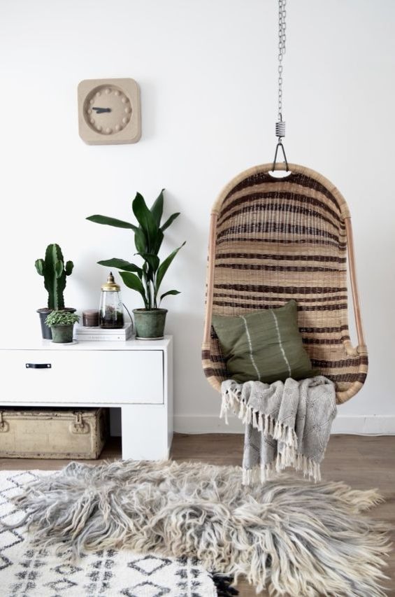 Stylish Hanging Chair for Your Scandi-Boho Living Room