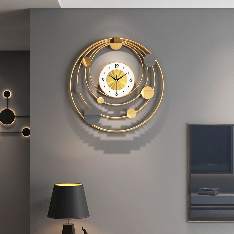 Small Wall Clock with Golden Frames