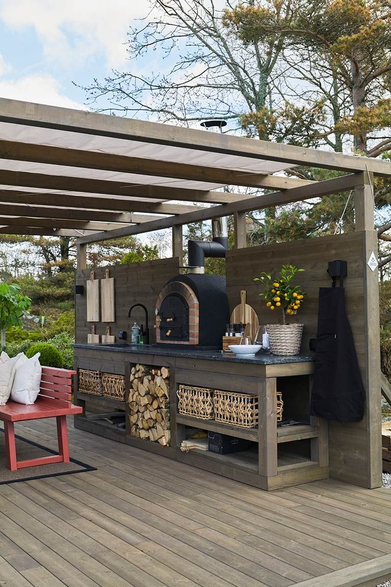 Outdoor Kitchen on a Rustic Patio