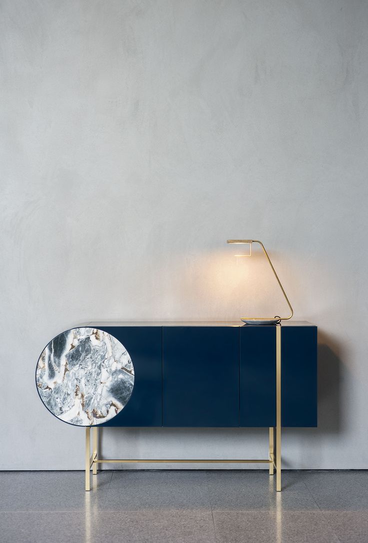 Luxurious Sideboard with Marble Moon