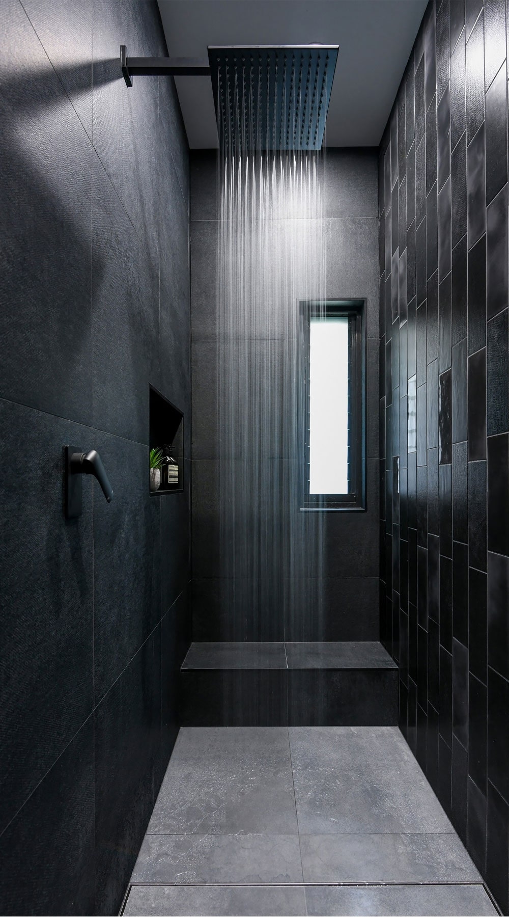 Black Theme for the Bathroom Walls