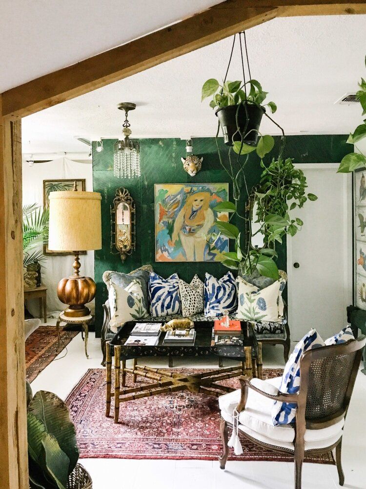 Eccentric Boho Glam Accents with Green Theme