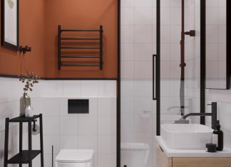 19 Half-Colored Bathroom Ideas to Bring An Eccentric Accents