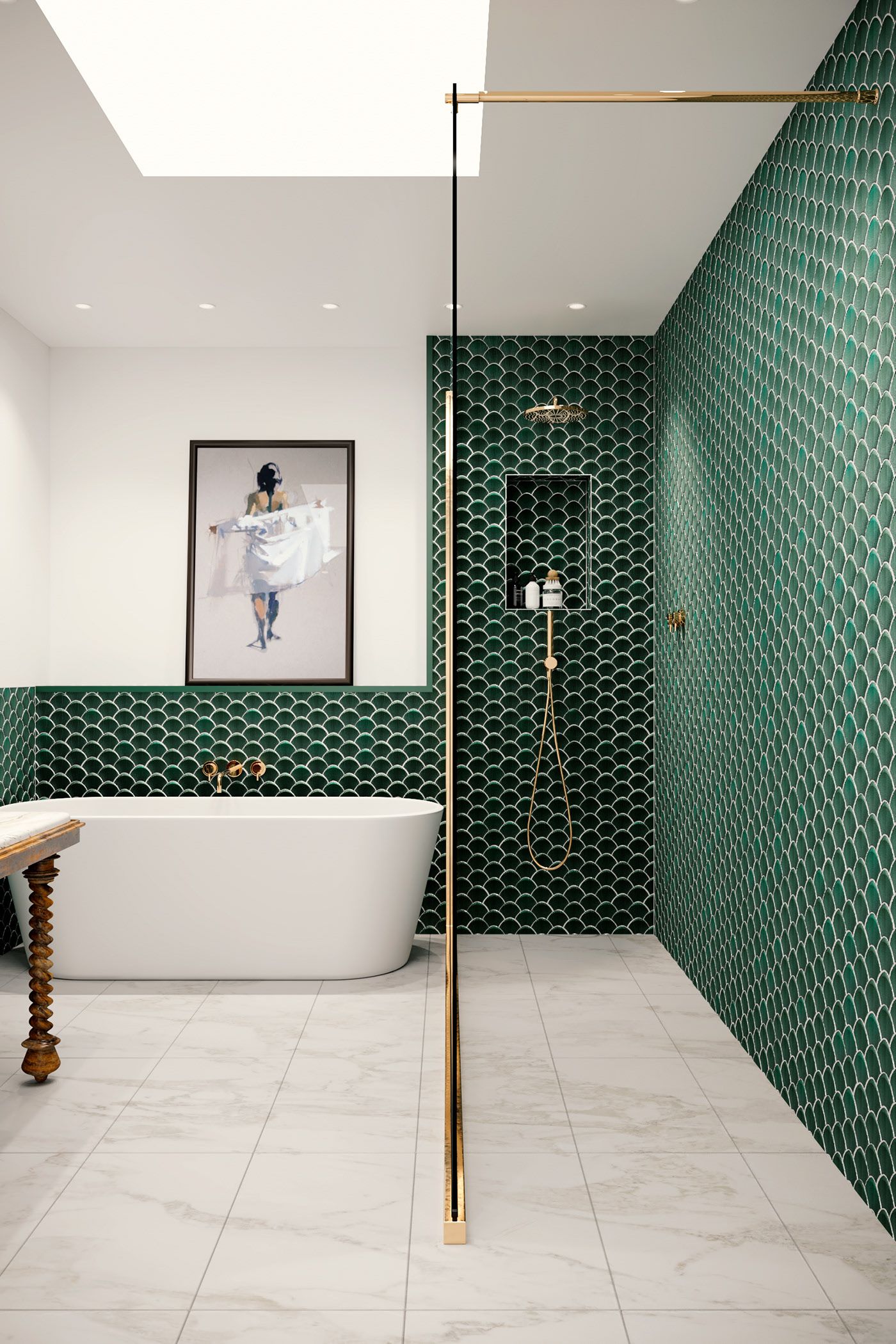 Fish Fin Tiles for A Striking Accent on the Wall