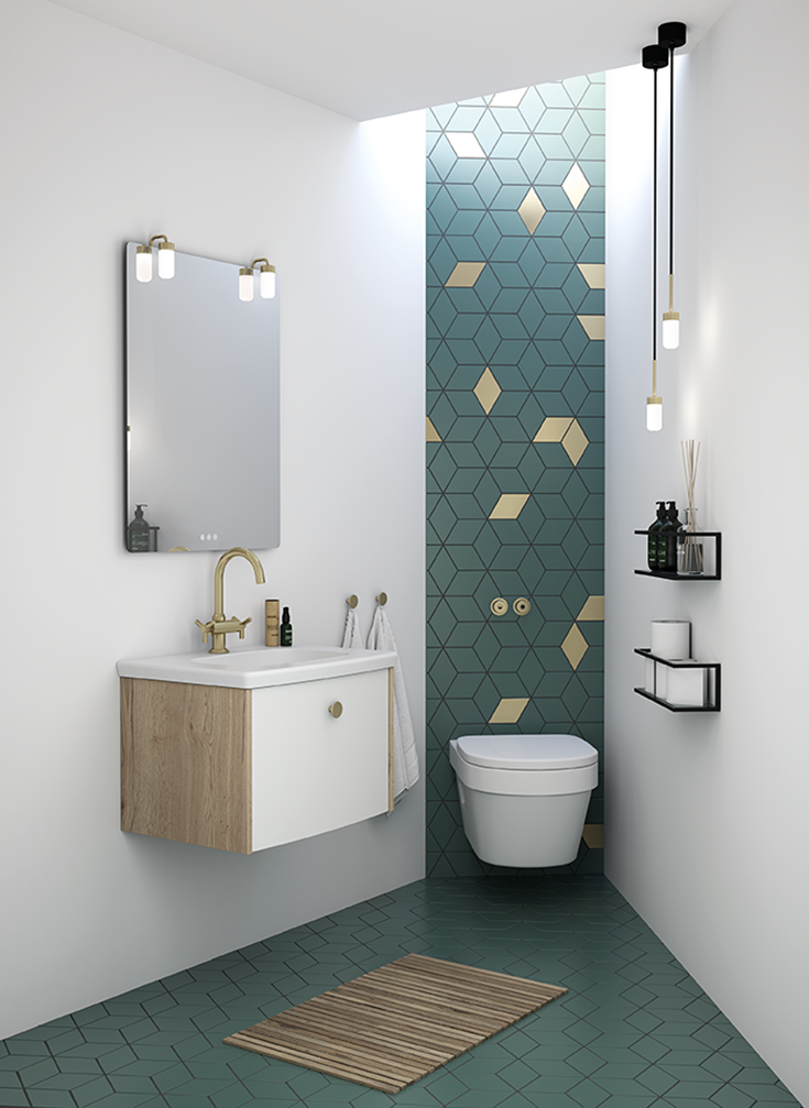 Using Light Colors in A Narrow Bathroom