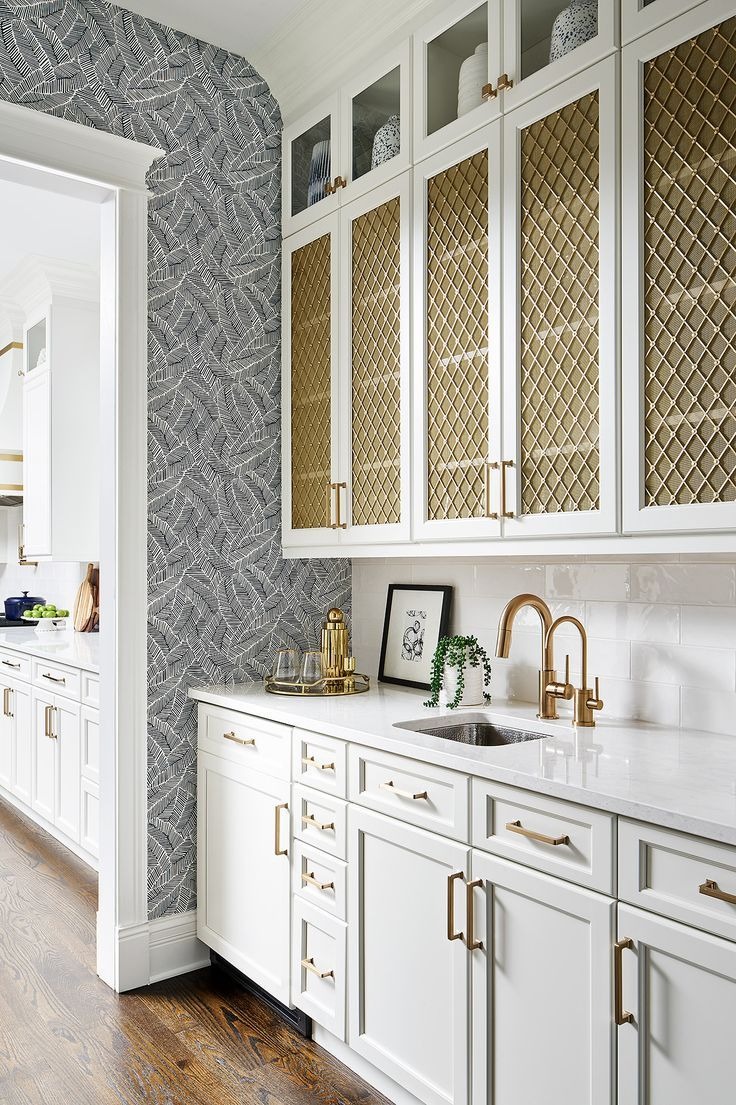 White Cabinet and Golden Accents