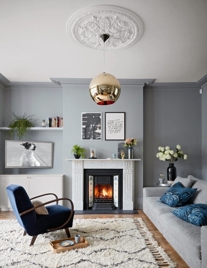 Matching Grey and White in Living Room