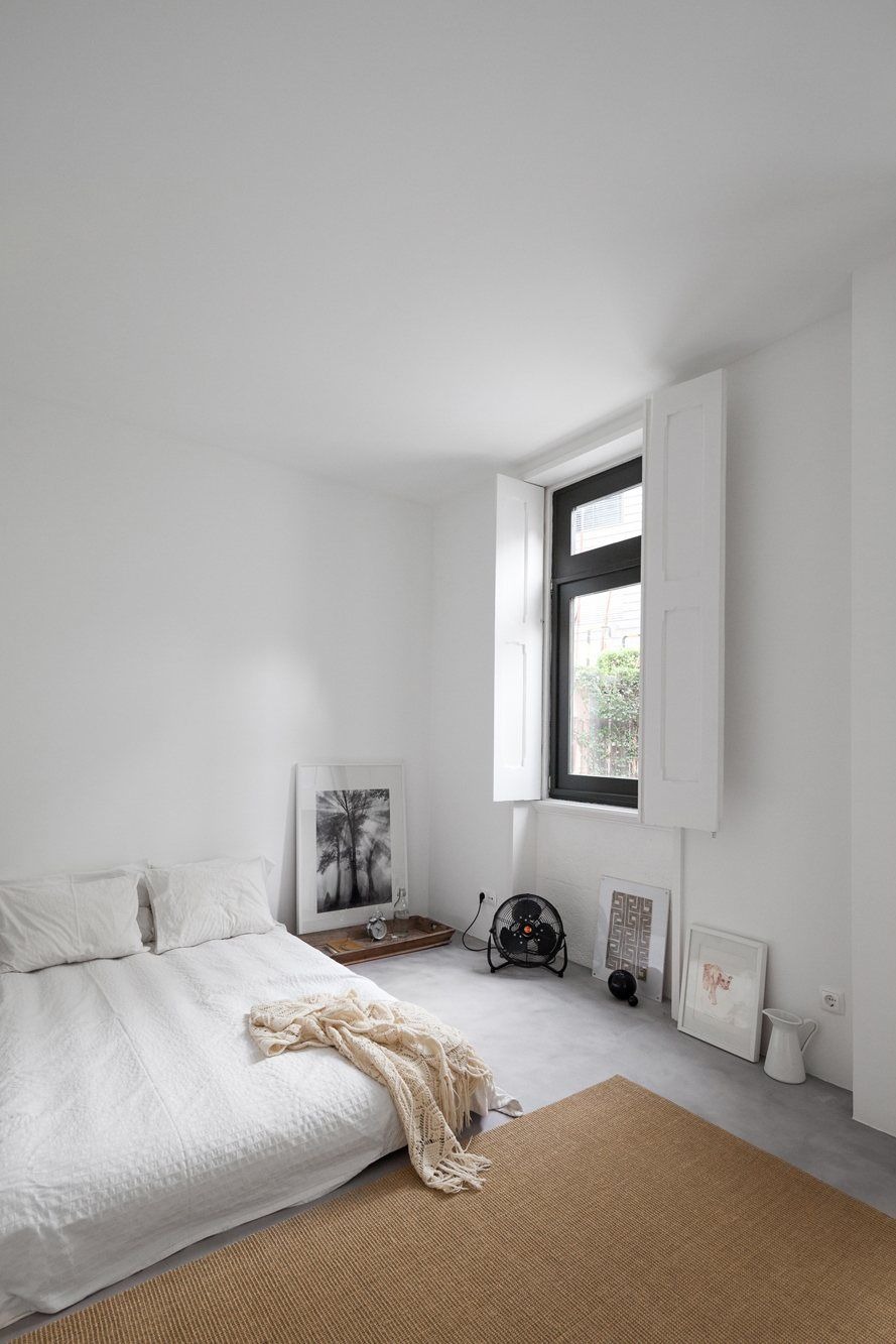 Floor Bed in A White Room